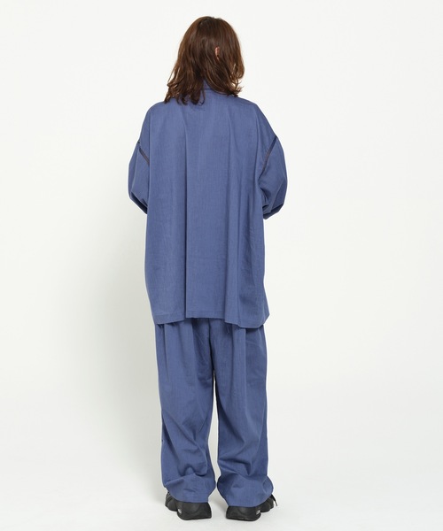 STOF(ストフ)の「SAMUE SHIRT 改(シャツ/ブラウス・メンズ・ブルー/チャコール・S/M)」の11枚目の写真