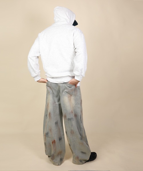 aimoha（アイモハ）の「ドロップショルダーフーディー/Drop shoulder hoodie（パーカー・メンズ・ブラック/ライトグレー/ベージュ/グリーン・MEDIUM/LARGE/X-LARGE）」の9枚目の写真