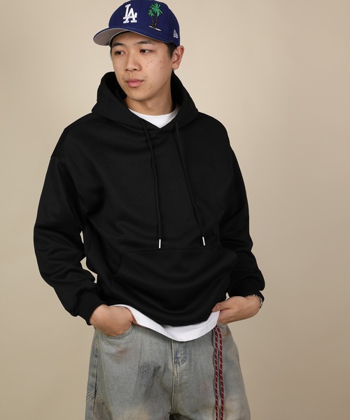 aimoha（アイモハ）の「ドロップショルダーフーディー/Drop shoulder hoodie（パーカー・メンズ・ブラック/ライトグレー/ベージュ/グリーン・MEDIUM/LARGE/X-LARGE）」の11枚目の写真