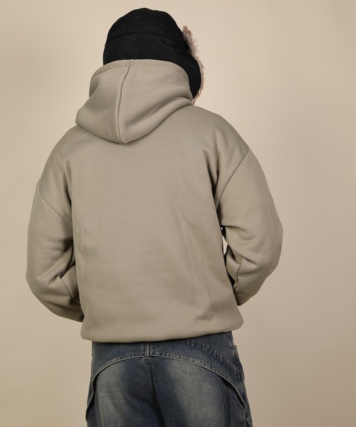 aimoha（アイモハ）の「ドロップショルダーフーディー/Drop shoulder hoodie（パーカー・メンズ・ブラック/ライトグレー/ベージュ/グリーン・MEDIUM/LARGE/X-LARGE）」の16枚目の写真