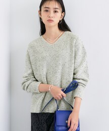 INDIVI（インディヴィ）の「【洗える】カラーネップ スリットニット（ニット/セーター）」