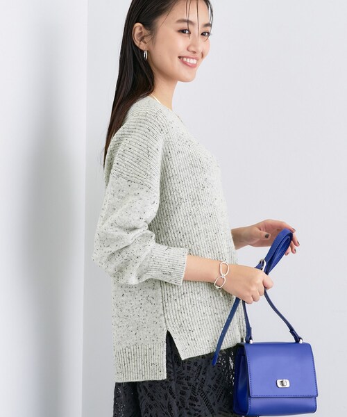 INDIVI（インディヴィ）の「【洗える】カラーネップ スリットニット（ニット/セーター・レディース・ブルー系8/ライトグレー系3/ネイビー系3・13/38/05）」の21枚目の写真