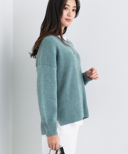 INDIVI（インディヴィ）の「【洗える】カラーネップ スリットニット（ニット/セーター・レディース・ブルー系8/ライトグレー系3/ネイビー系3・13/38/05）」の10枚目の写真