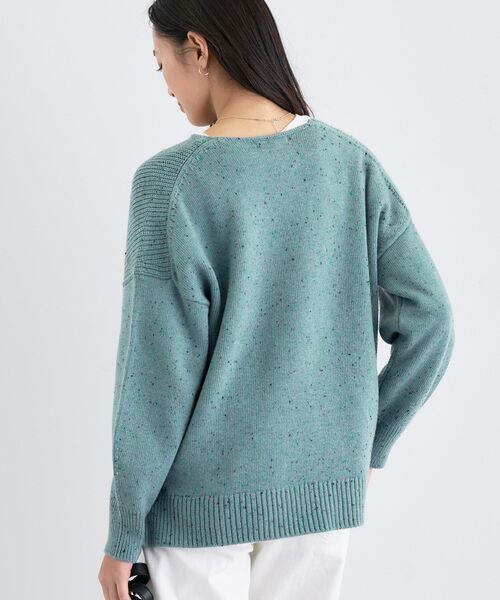 INDIVI（インディヴィ）の「【洗える】カラーネップ スリットニット（ニット/セーター・レディース・ブルー系8/ライトグレー系3/ネイビー系3・13/38/05）」の11枚目の写真