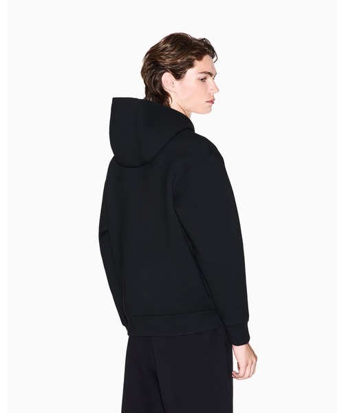 ARMANI EXCHANGE（アルマーニエクスチェンジ）の「【A|X アルマーニ エクスチェンジ】AXロゴ スキューバエフェクト ジップアップフーデッドスウェットシャツ（スウェット・メンズ・ブラック・SMALL/MEDIUM/X-LARGE/LARGE/X-SMALL）」の2枚目の写真