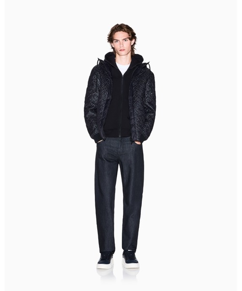 ARMANI EXCHANGE（アルマーニエクスチェンジ）の「【A|X アルマーニ エクスチェンジ】AXロゴ スキューバエフェクト ジップアップフーデッドスウェットシャツ（スウェット・メンズ・ブラック・SMALL/MEDIUM/X-LARGE/LARGE/X-SMALL）」の4枚目の写真