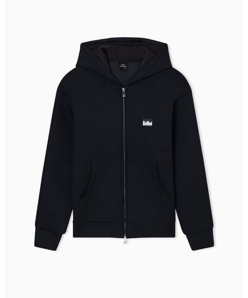 ARMANI EXCHANGE（アルマーニエクスチェンジ）の「【A|X アルマーニ エクスチェンジ】AXロゴ スキューバエフェクト ジップアップフーデッドスウェットシャツ（スウェット・メンズ・ブラック・SMALL/MEDIUM/X-LARGE/LARGE/X-SMALL）」の5枚目の写真