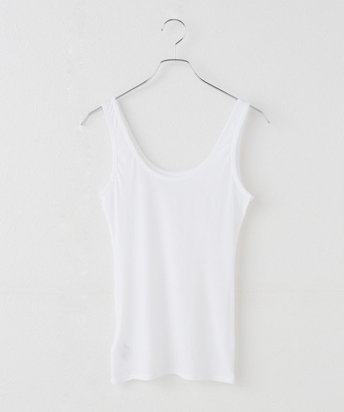 Tu es mon TRESOR（トゥ エ モン トレゾア）の「【TU ES MON TRESOR/トゥ エ モン トレゾア】 U Neck Tank（タンクトップ・レディース・ホワイト/ブラック・MEDIUM）」の2枚目の写真