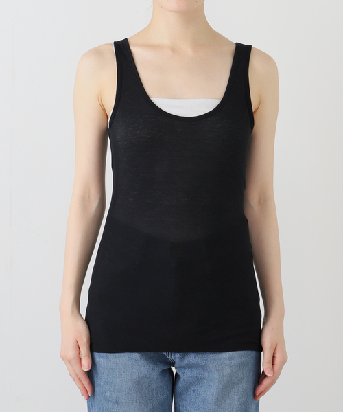 Tu es mon TRESOR（トゥ エ モン トレゾア）の「【TU ES MON TRESOR/トゥ エ モン トレゾア】 U Neck Tank（タンクトップ・レディース・ホワイト/ブラック・MEDIUM）」の10枚目の写真