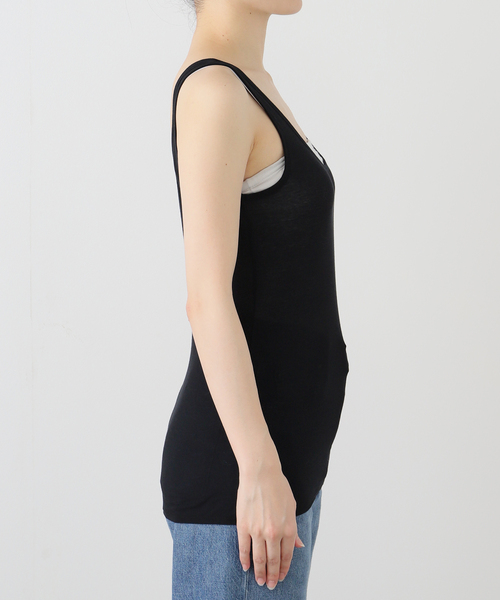 Tu es mon TRESOR（トゥ エ モン トレゾア）の「【TU ES MON TRESOR/トゥ エ モン トレゾア】 U Neck Tank（タンクトップ・レディース・ホワイト/ブラック・MEDIUM）」の13枚目の写真