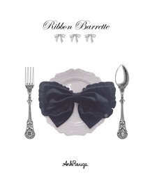 Ank Rouge（アンクルージュ）の「ベロアのリボンバレッタ（バレッタ/ヘアクリップ）」