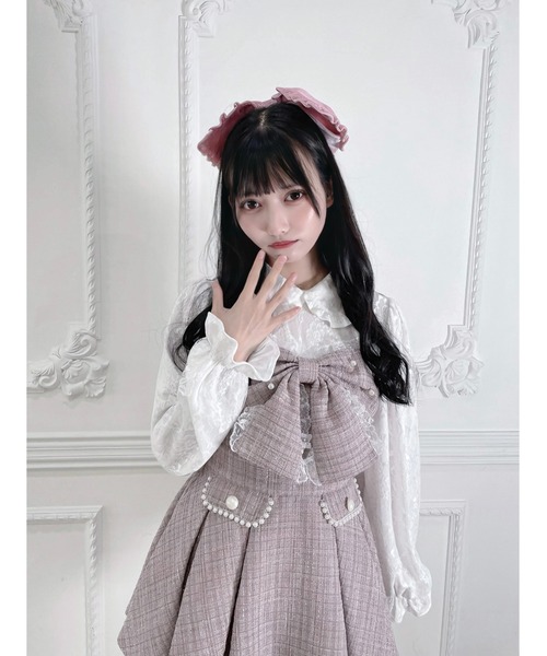 Ank Rouge（アンクルージュ）の「ベロアのリボンバレッタ（バレッタ/ヘアクリップ・レディース・ピンク/レッド/ブラック・FREE）」の9枚目の写真