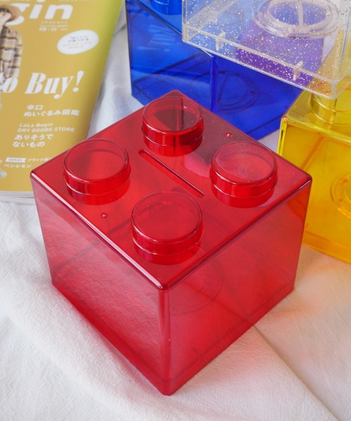 Sowel. / ソエル 】 クリアカラー ブロック 貯金箱 / マネーバンク