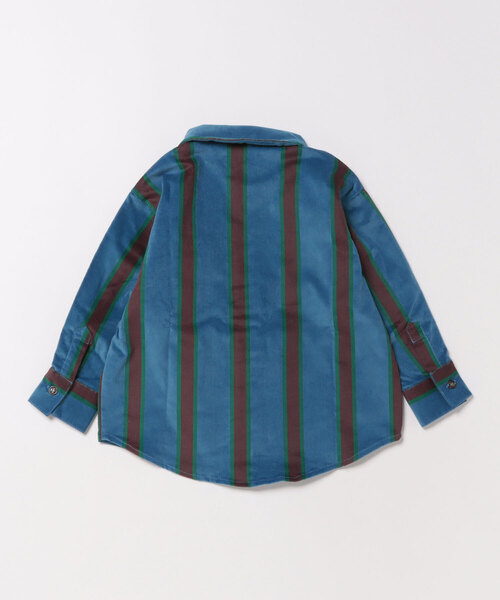 BOBO CHOSES(ボボショーズ)の「Stripes velvet over shirt(シャツ/ブラウス・キッズ・ネイビー・12-13y/10-11y/8-9y/6-7YEAR/4-5YEAR/2-3YEAR)」の9枚目の写真