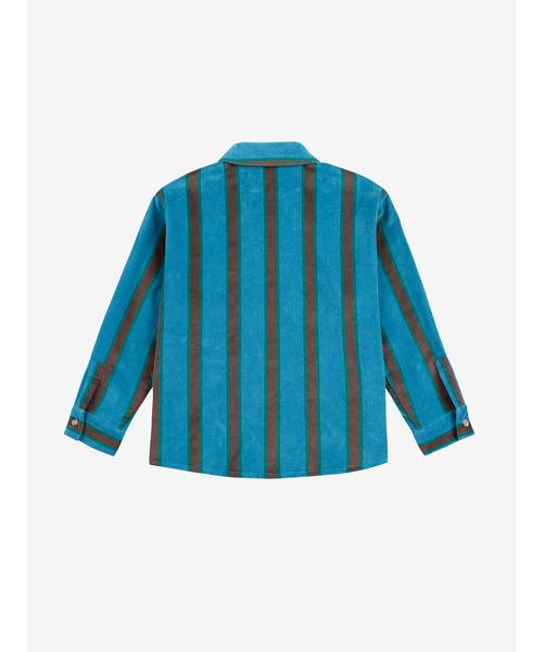 BOBO CHOSES(ボボショーズ)の「Stripes velvet over shirt(シャツ/ブラウス・キッズ・ネイビー・12-13y/10-11y/8-9y/6-7YEAR/4-5YEAR/2-3YEAR)」の5枚目の写真