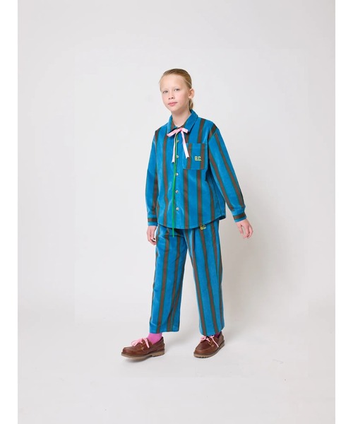 BOBO CHOSES(ボボショーズ)の「Stripes velvet over shirt(シャツ/ブラウス・キッズ・ネイビー・12-13y/10-11y/8-9y/6-7YEAR/4-5YEAR/2-3YEAR)」の8枚目の写真