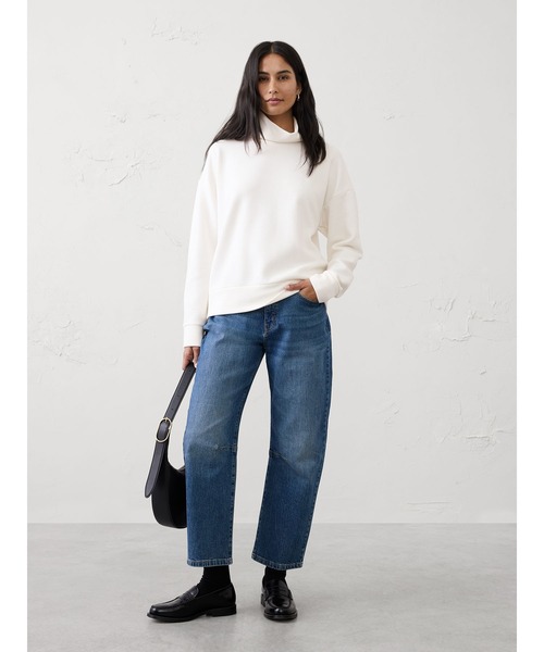 BANANA REPUBLIC FACTORY STORE(バナナリパブリック ファクトリーストア)の「BANANA REPUBLIC FACTORY STORE オットマン タートルネック スウェットシャツ(スウェット・レディース・ネイビー/ホワイト/ブラック・L/M/S/XS)」の6枚目の写真
