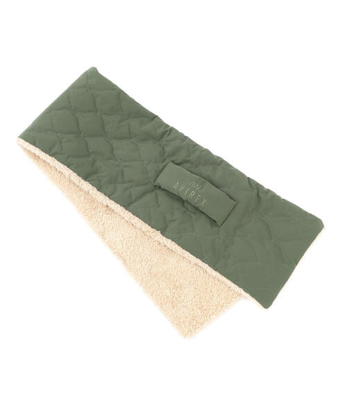 AVIREX(アヴィレックス)の「《直営店限定》QUILTING FUR STOLE/キルティング ファー ストール(マフラー・レディース・オリーブ系/ブラック・F)」の11枚目の写真