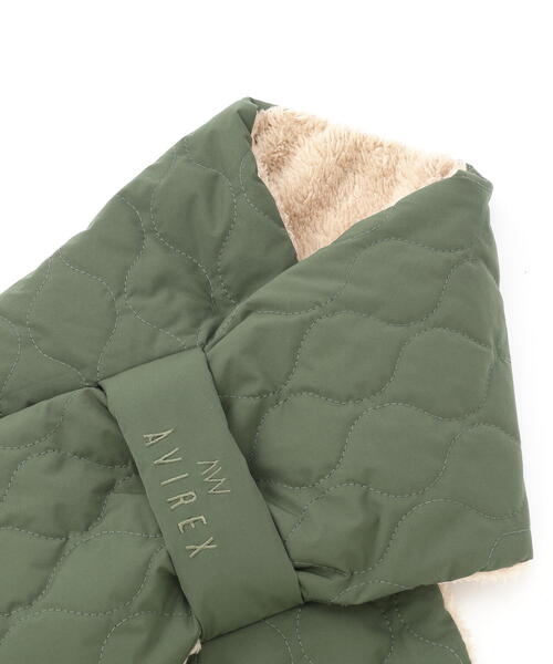 AVIREX(アヴィレックス)の「《直営店限定》QUILTING FUR STOLE/キルティング ファー ストール(マフラー・レディース・オリーブ系/ブラック・F)」の6枚目の写真