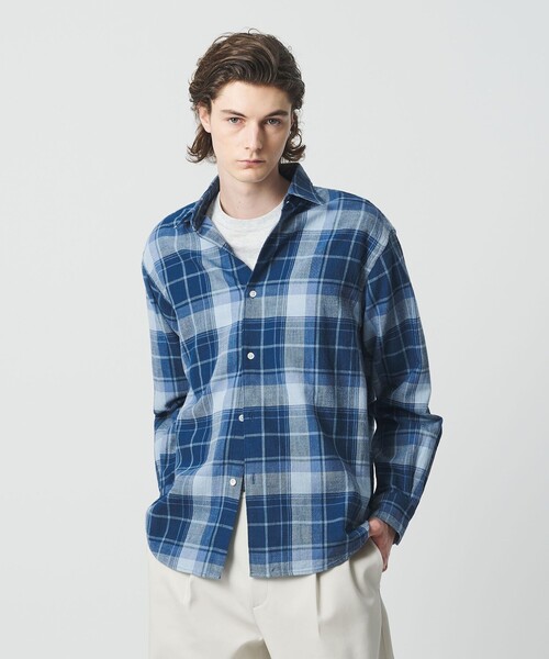 BEAUTY&YOUTH UNITED ARROWS(ビューティーアンドユースユナイテッドアローズ)の「<one BEAUTY&YOUTH>OLD/C ワッシャー シャツ FORM型(シャツ/ブラウス・メンズ・コバルトブルー・M/L/S/XL)」の1枚目の写真
