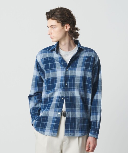 BEAUTY&YOUTH UNITED ARROWS(ビューティーアンドユースユナイテッドアローズ)の「<one BEAUTY&YOUTH>OLD/C ワッシャー シャツ FORM型(シャツ/ブラウス・メンズ・コバルトブルー・M/L/S/XL)」の2枚目の写真