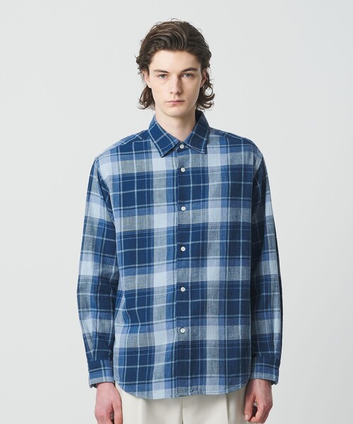 BEAUTY&YOUTH UNITED ARROWS(ビューティーアンドユースユナイテッドアローズ)の「<one BEAUTY&YOUTH>OLD/C ワッシャー シャツ FORM型(シャツ/ブラウス・メンズ・コバルトブルー・M/L/S/XL)」の4枚目の写真