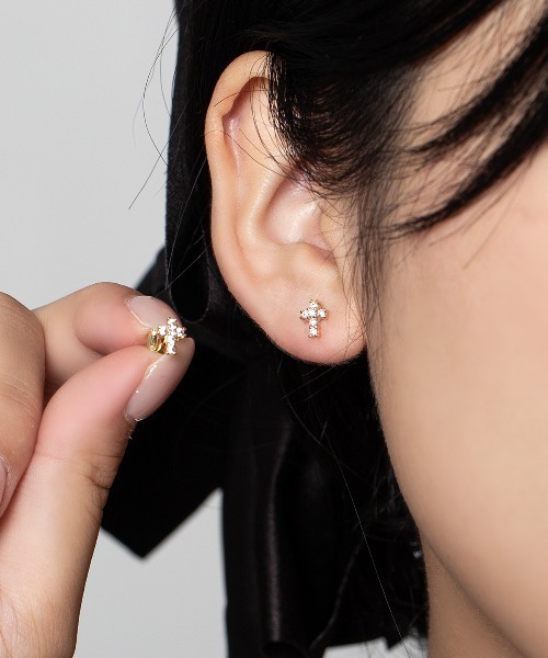 セール】タイニー クロス ピアス（ピアス（両耳用））｜kirakiraShop