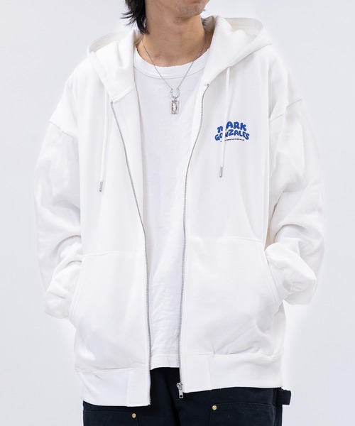 Mark Gonzales(マーク・ゴンザレス)の「【ba】JOHN'S CLOSET別注 〔MARK GONZALES ARTWORK COLLECTION / マーク ゴンザレス〕アソートアート フルジップパーカー(パーカー・メンズ・ホワイト系1/ホワイト系2/ブラック系2/ライトグレー系1/ブラック系1/ライトグレー系2・MEDIUM/LARGE)」の7枚目の写真