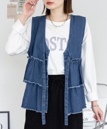 ジレ」に該当するブルー・ネイビー/青色系のファッション通販 - ZOZOTOWN