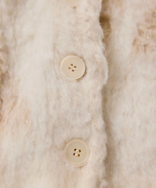 VIS（ビス）の「アート柄ジャガード起毛ニットカーディガン/イージーケア（カーディガン/ボレロ・レディース・オフホワイト/ライトグレー・FREE）」の22枚目の写真