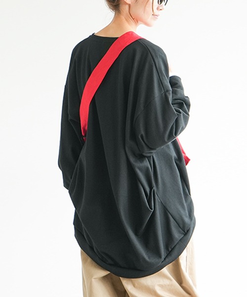 SOLAMONAT（ソラモナ）の「ペンネ天竺背中タックカーディガン（カーディガン/ボレロ・レディース・杢グレー/ヘザーチャコール/キナリ/ブラック/ライトピンク/グレイッシュベージュ・FREE）」の19枚目の写真