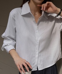 VIVID LADY（ビビッドレディー）の「ストライプ柄 シンプル カラーシャツ（シャツ/ブラウス）」