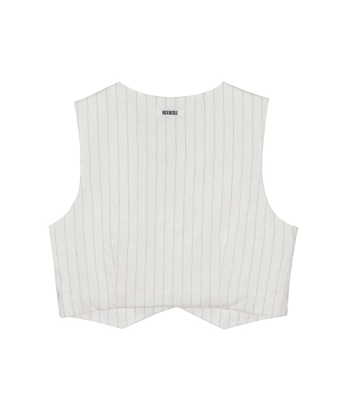 NICK&NICOLE（ニックアンドニコール）の「CHIC STRIPE LINEN VEST_OATMEAL（ベスト・レディース・その他・FREE）」の6枚目の写真