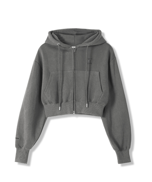 AVANDRESS（アバンドレス ）の「AV LOGO CROP HOOD ZIP-UP PIGMENT BLACK（パーカー・レディース・その他・MEDIUM/SMALL）」の2枚目の写真