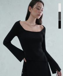 AVANDRESS（アバンドレス ）の「Abi Square-neck Knit - 3COL（ニット/セーター）」