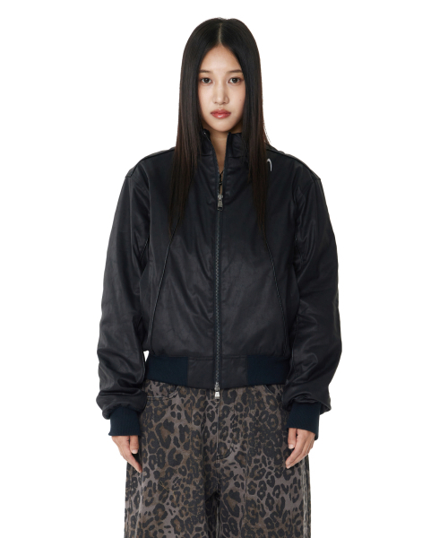 AAKAM（アーカム）の「Piping Leather Blouson (Black)（ライダースジャケット・レディース・その他・1/2）」の4枚目の写真