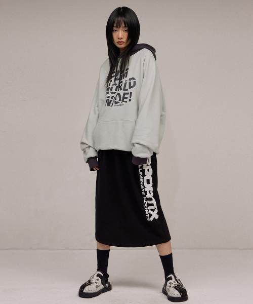 F.ILLUMINATE(フィルミネイト)の「ワールドワイドラグランフードパーカー-グレー(パーカー・レディース・その他・SMALL/MEDIUM/LARGE)」の3枚目の写真