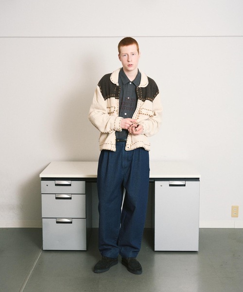 PHINGERIN（フィンガリン）の「PG1 KNIT（ニット/セーター・メンズ・ベージュ/ワインレッド/ネイビー・L/M/S/XL）」の5枚目の写真