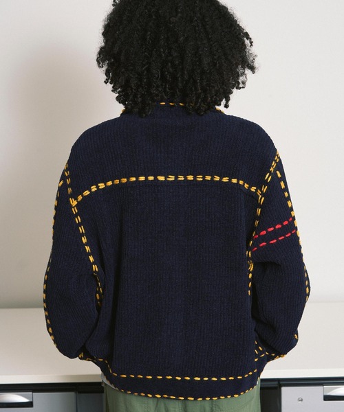 PHINGERIN（フィンガリン）の「PG1 KNIT（ニット/セーター・メンズ・ベージュ/ワインレッド/ネイビー・L/M/S/XL）」の17枚目の写真