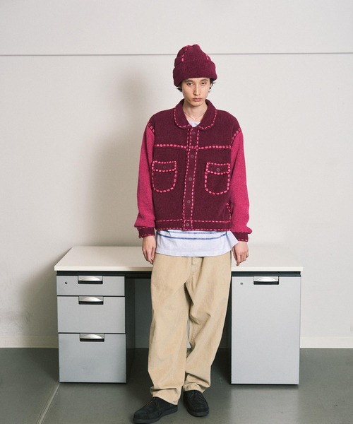 PHINGERIN（フィンガリン）の「PG1 KNIT（ニット/セーター・メンズ・ベージュ/ワインレッド/ネイビー・L/M/S/XL）」の9枚目の写真