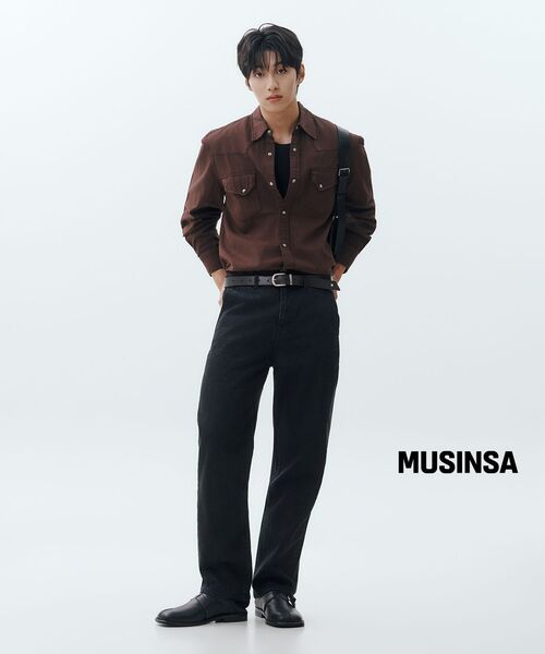 MUSINSA STANDARD（ムシンサスタンダード）の「シンセティックレザー スラウチショルダーバッグ [ブラック]（ショルダーバッグ・メンズ・その他・FREE）」の12枚目の写真