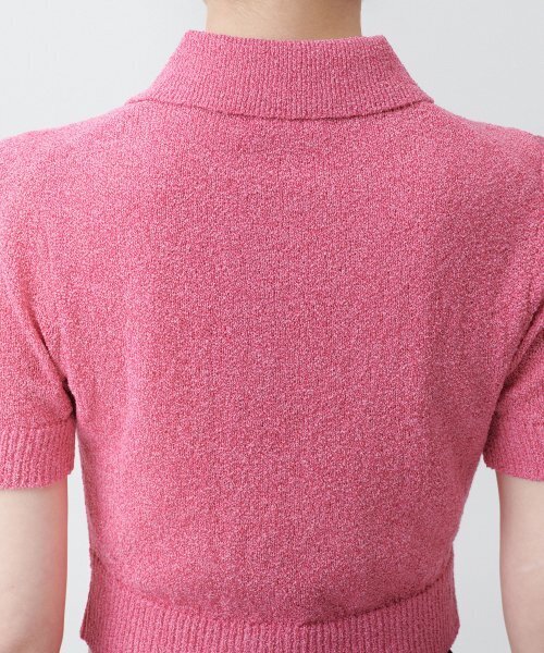 MUSINSA STANDARD WOMAN（ムシンサスタンダードウーマン）の「ウィメンズブークルニットポロシャツ[ピンク]（ニット/セーター・レディース・その他・SMALL/MEDIUM/LARGE/X-SMALL）」の5枚目の写真