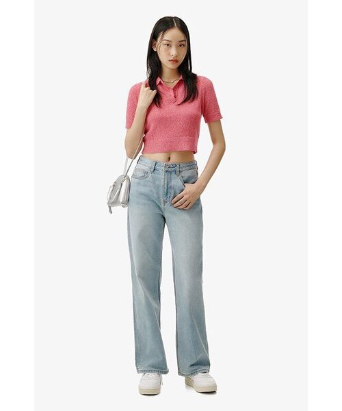 MUSINSA STANDARD WOMAN（ムシンサスタンダードウーマン）の「ウィメンズブークルニットポロシャツ[ピンク]（ニット/セーター・レディース・その他・SMALL/MEDIUM/LARGE/X-SMALL）」の11枚目の写真