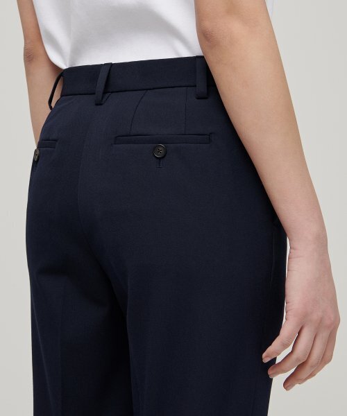 MUSINSA STANDARD WOMAN（ムシンサスタンダードウーマン）の「レディーススリムストレート隠しバンディングスラックス[ネイビー]（スラックス・レディース・その他・34/32/30/31/24/25/26/27/28/29）」の7枚目の写真