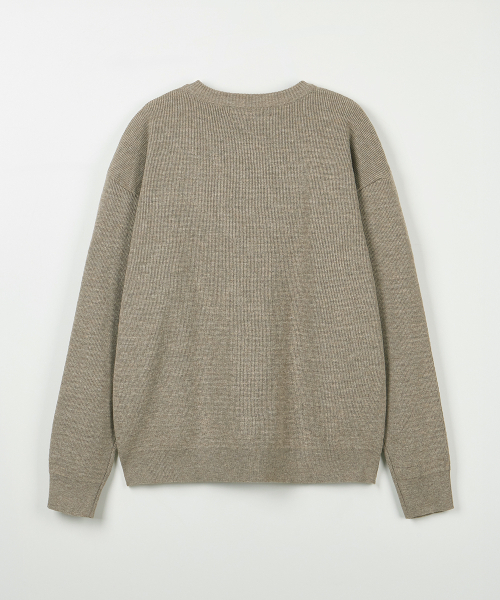 NODU（ノードユー）の「ドレインヘンリーネックニット[ベージュ]（ニット/セーター・メンズ・その他・MEDIUM/LARGE）」の8枚目の写真