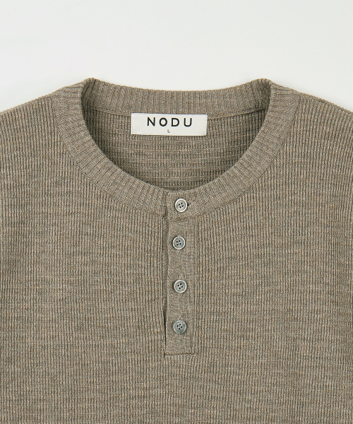 NODU（ノードユー）の「ドレインヘンリーネックニット[ベージュ]（ニット/セーター・メンズ・その他・MEDIUM/LARGE）」の9枚目の写真