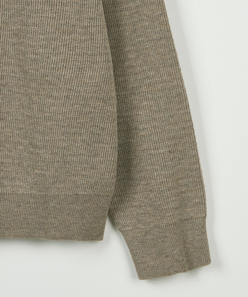 NODU（ノードユー）の「ドレインヘンリーネックニット[ベージュ]（ニット/セーター・メンズ・その他・MEDIUM/LARGE）」の10枚目の写真