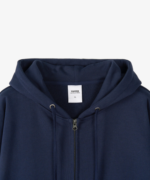TOFFEE（トフィー）の「2WAYスウェットフード集業（NAVY）（パーカー・メンズ・その他・SMALL/MEDIUM/LARGE/X-LARGE）」の4枚目の写真