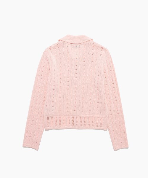 TTUDEMENT(トュードメント)の「PUNCHING KNIT CARDIGAN PINK(カーディガン/ボレロ・レディース・その他・FREE)」の3枚目の写真
