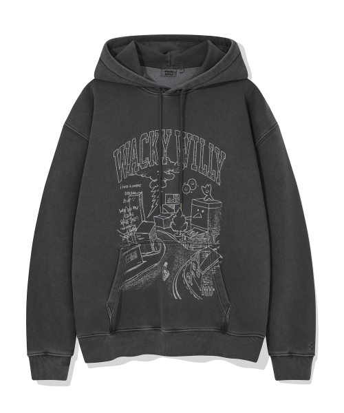Wacky WiLLy(ワッキーウィリー)の「ピグメントグラフィックフードチャコール(パーカー・レディース・その他・SMALL/MEDIUM/LARGE/X-LARGE)」の2枚目の写真